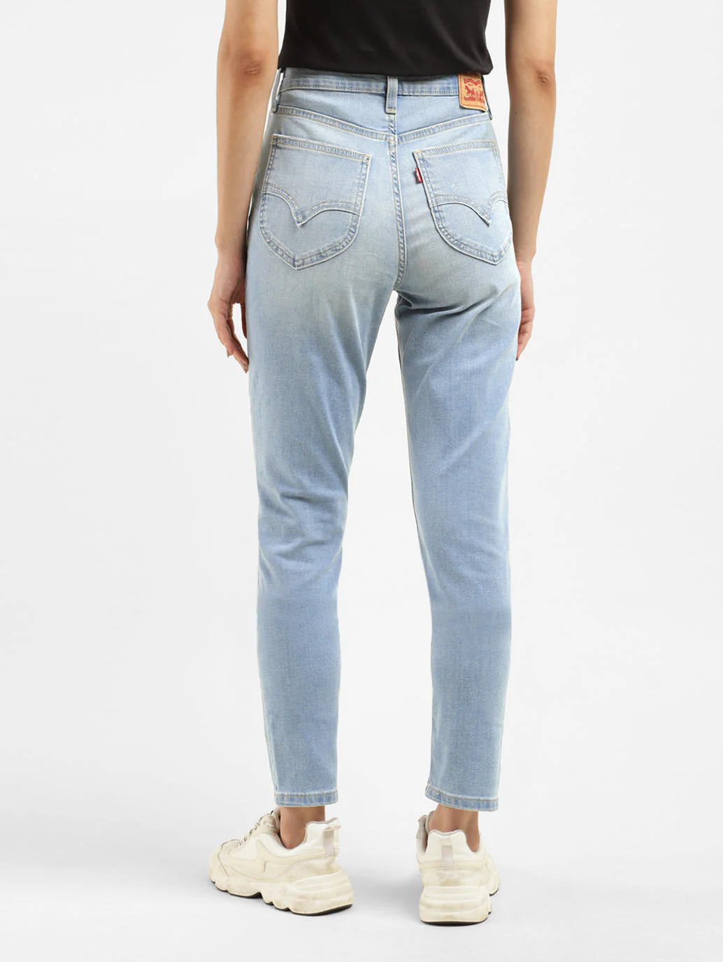 Women's Blue Skinny Fit High Rise Jeans - Image 3