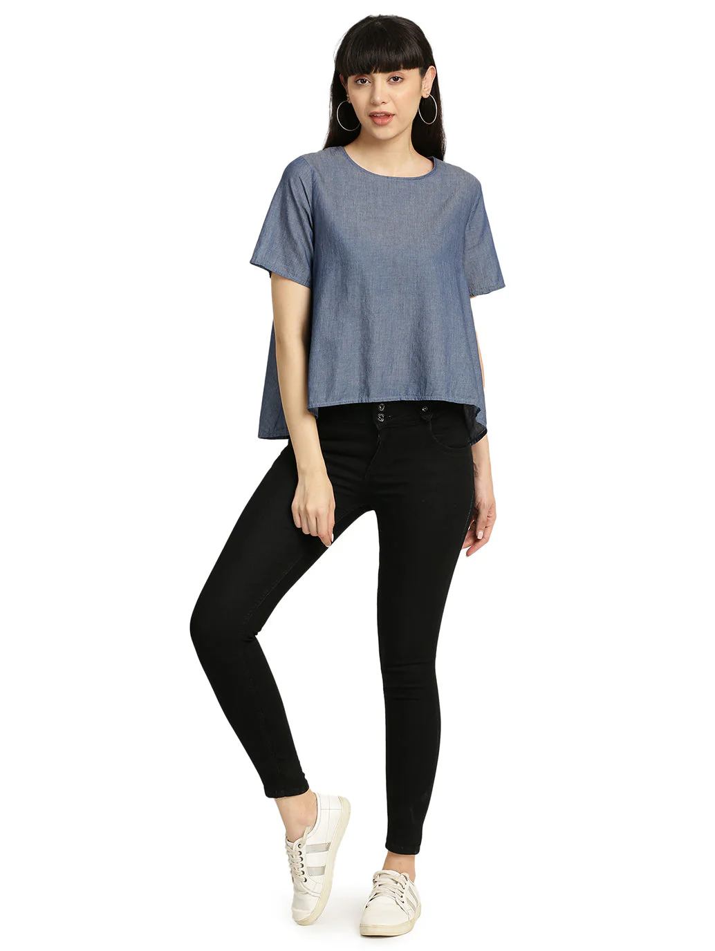 Women's Solid Round Neck Top - Image 11