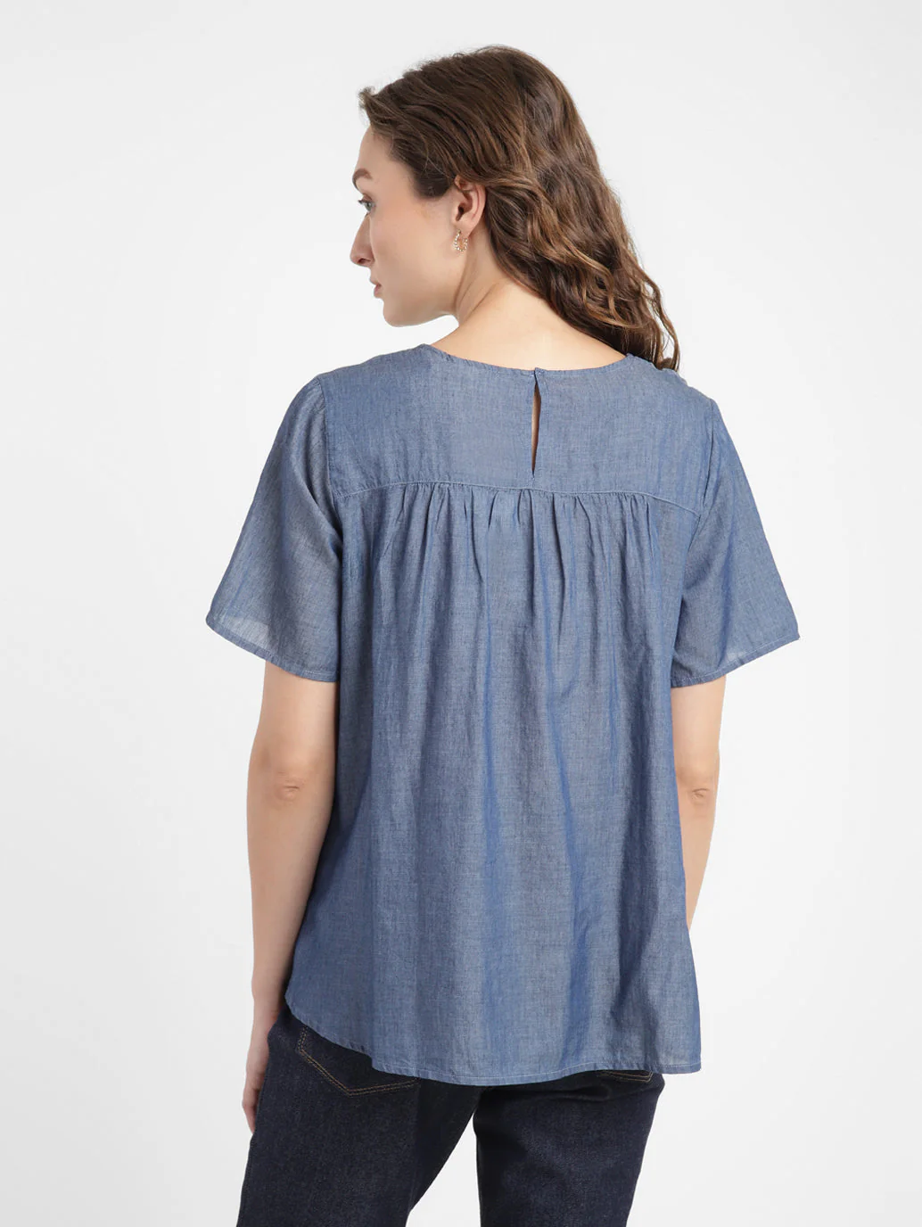 Women's Solid Round Neck Top - Image 3