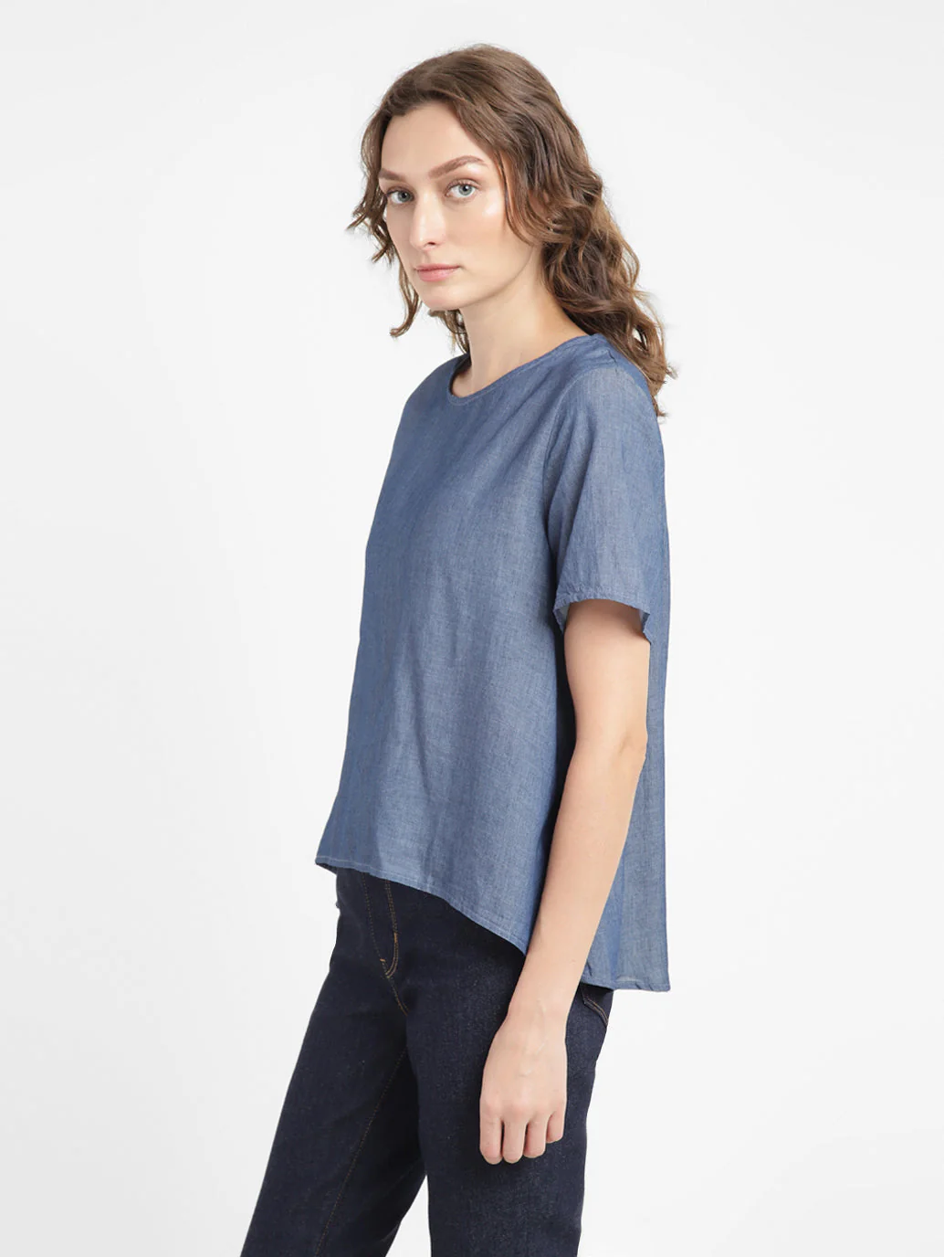 Women's Solid Round Neck Top - Image 4