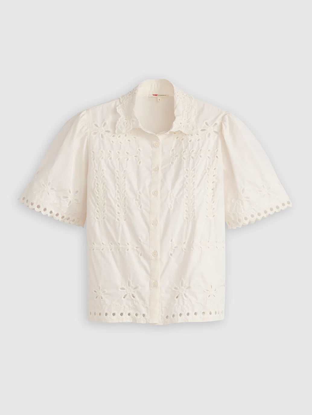 Women's Schiffli Spread Collar Shirt - Image 6