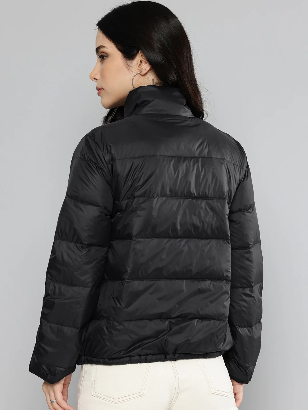 Women's Solid Black Jacket - Image 2
