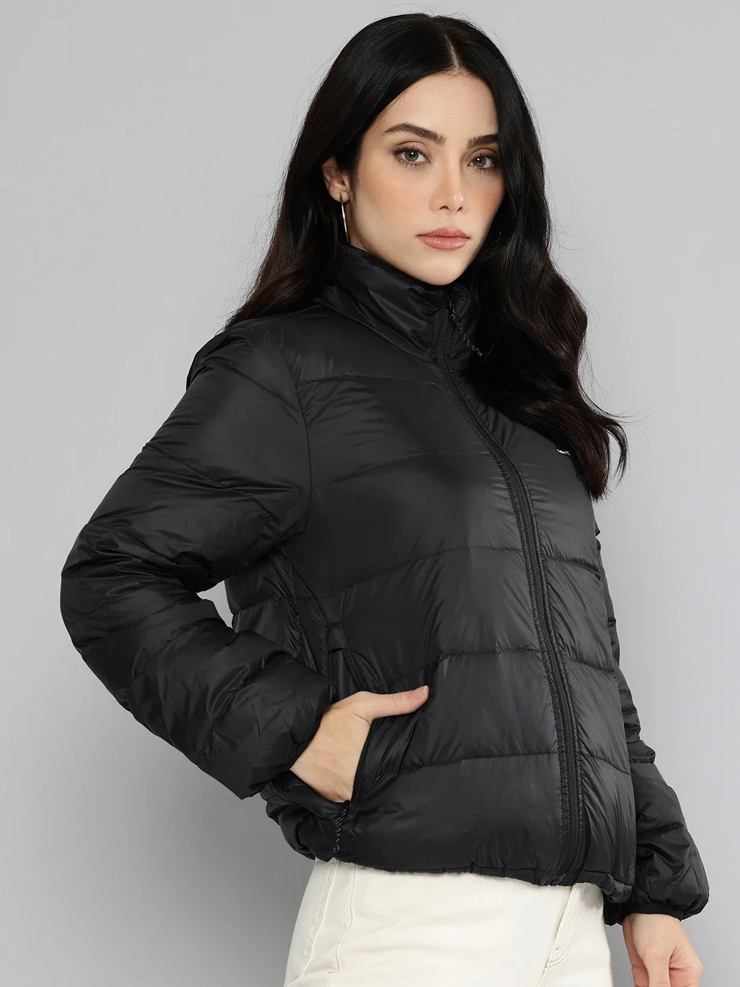 Women's Solid Black Jacket - Image 3