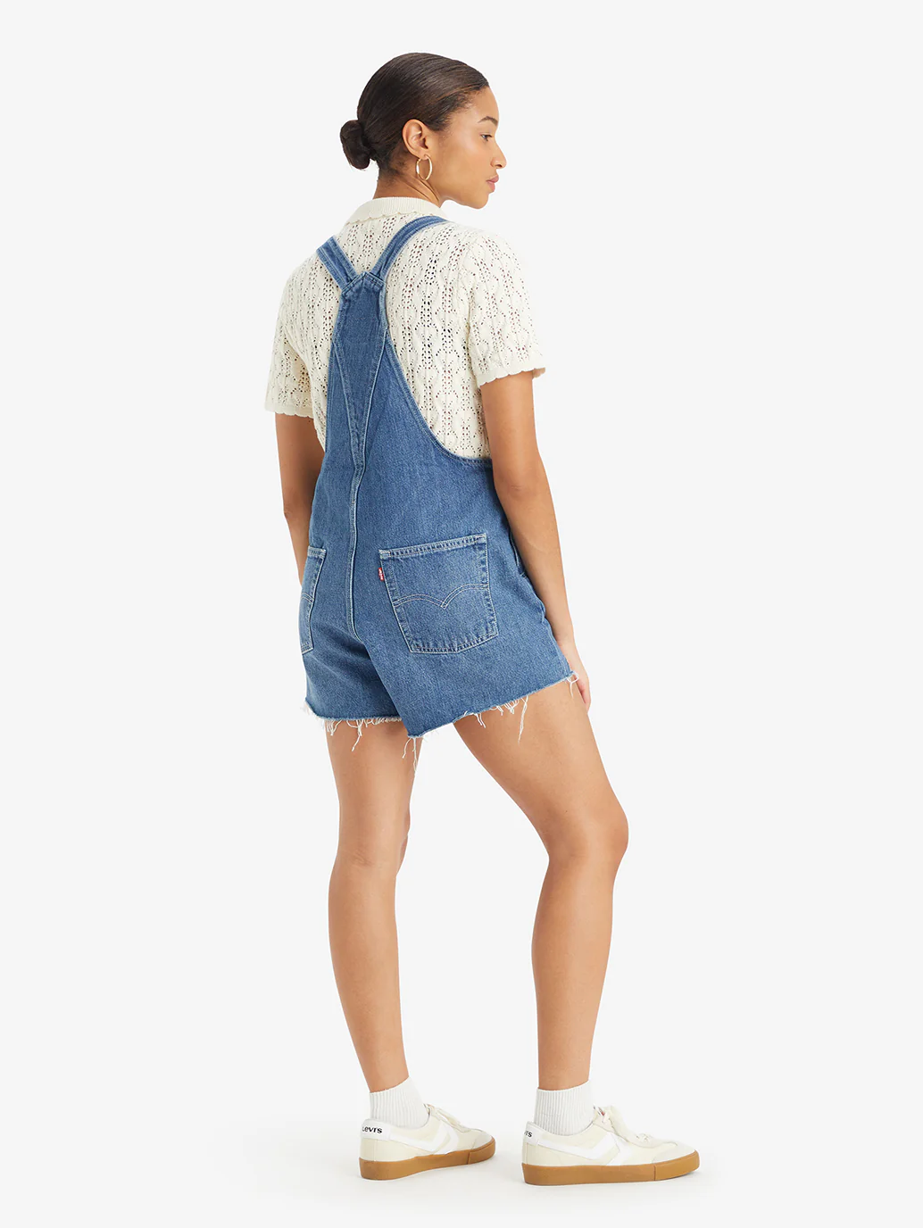 Women's Solid Blue Overalls - Image 3