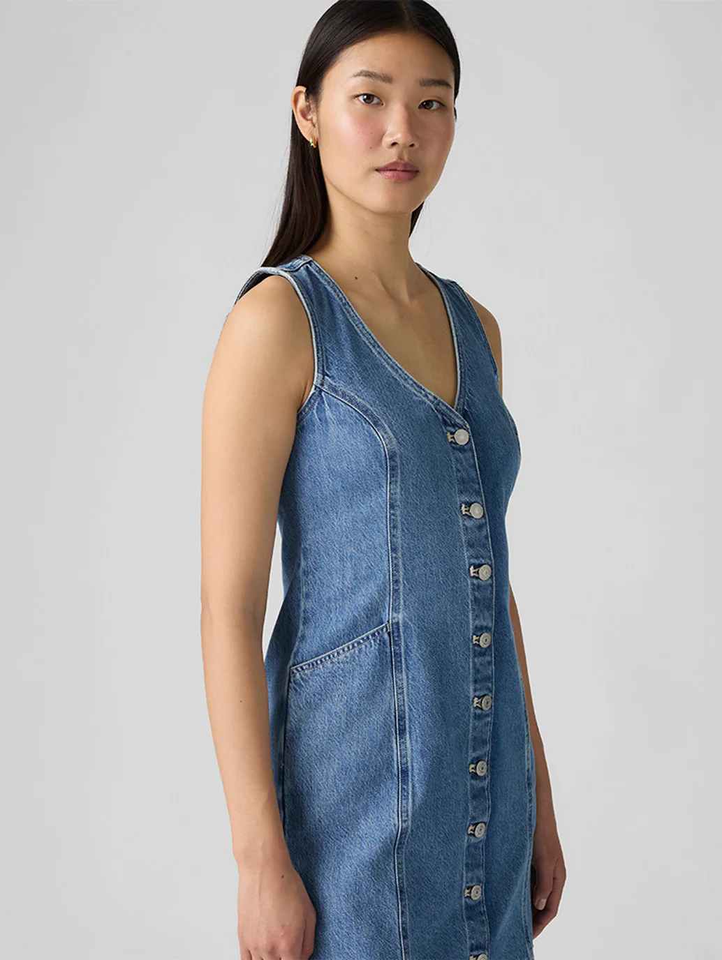 Women's Vianna Vest Denim Dress - Image 3