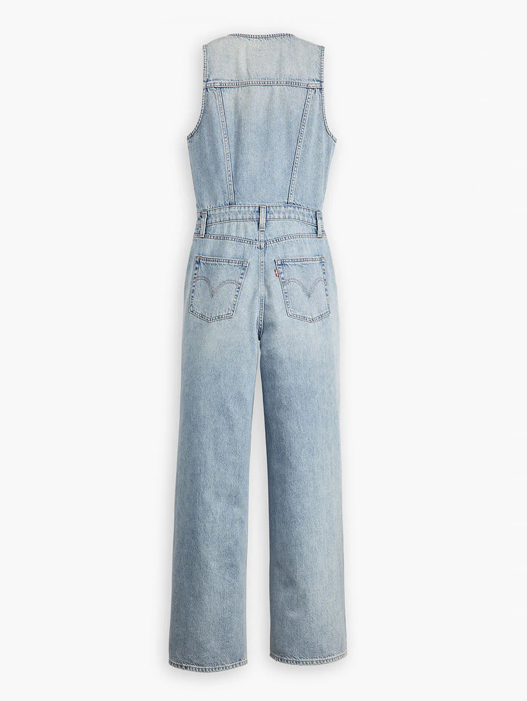 Women's Solid Blue V Neck Jumpsuit - Image 4