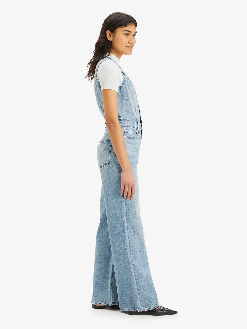 Women's Solid Blue V Neck Jumpsuit - Image 5