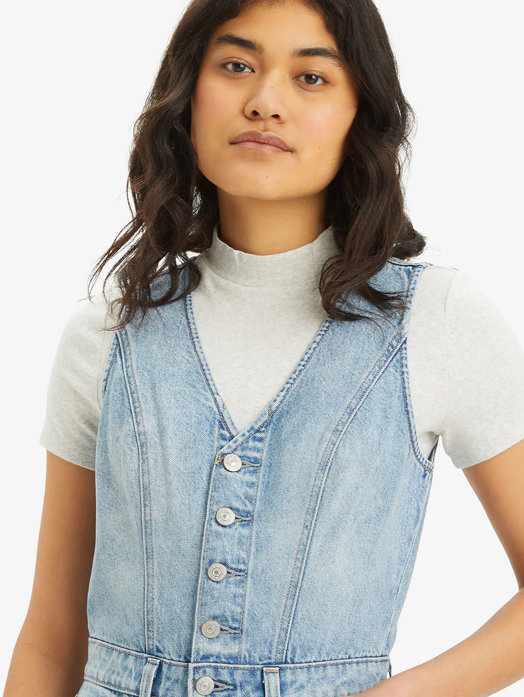 Women's Solid Blue V Neck Jumpsuit - Image 7