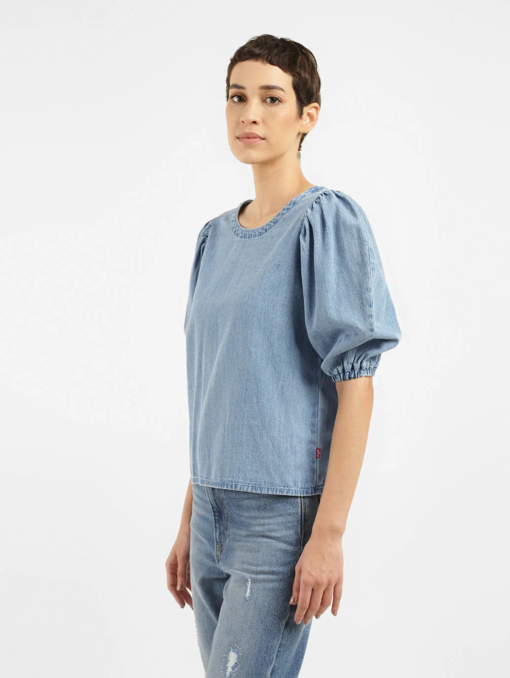 Women's Solid Round Neck Top - Image 4