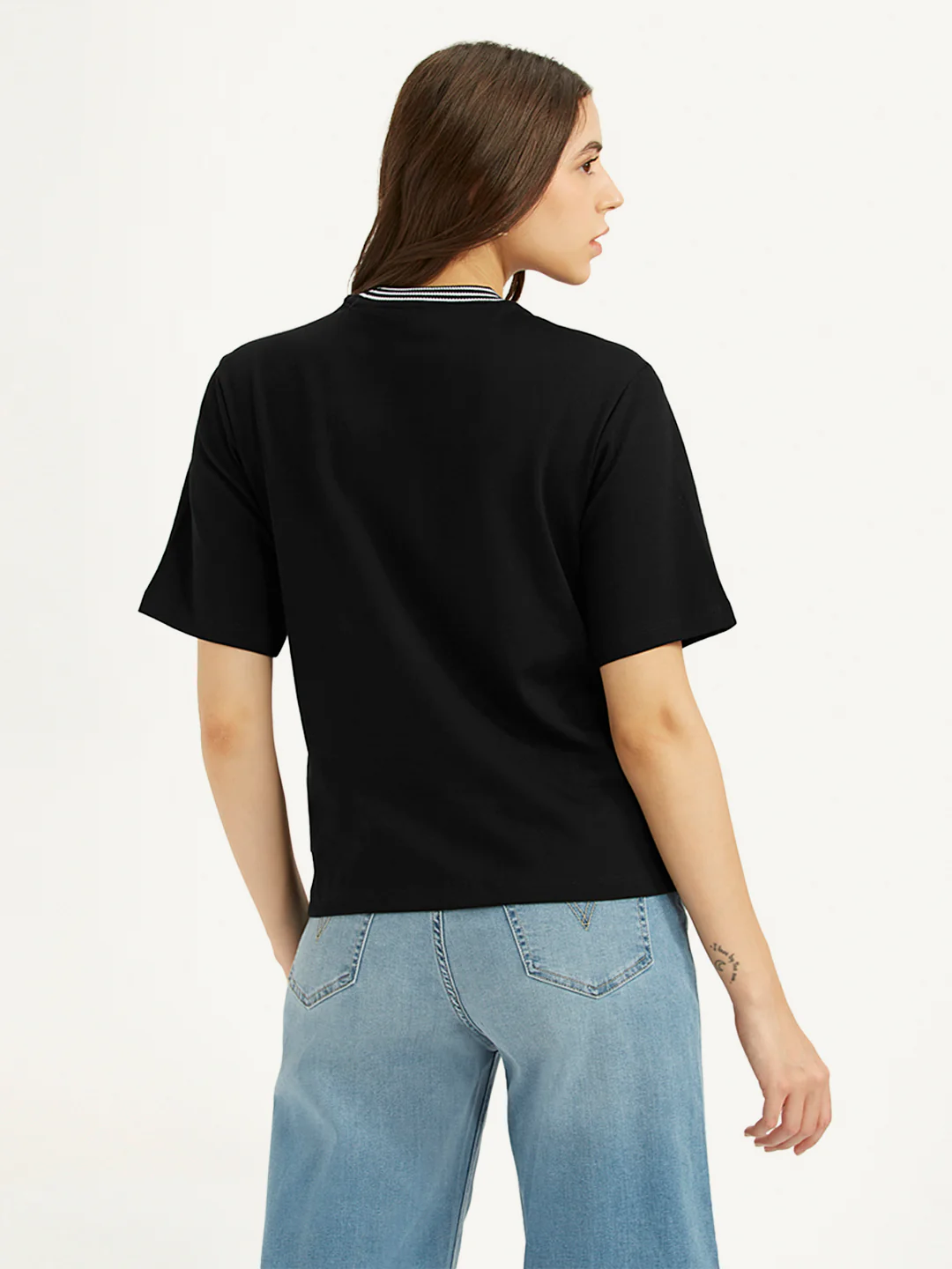 Women's Solid Crew Neck T-Shirt - Image 2