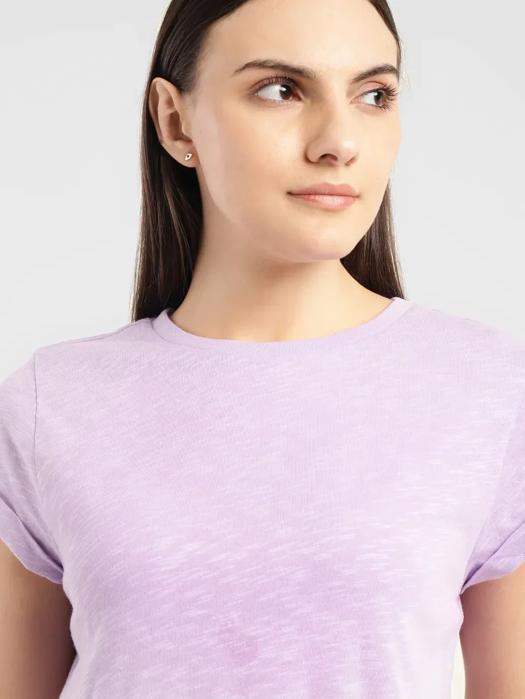 Women's Solid Crew Neck T-shirt - Image 5