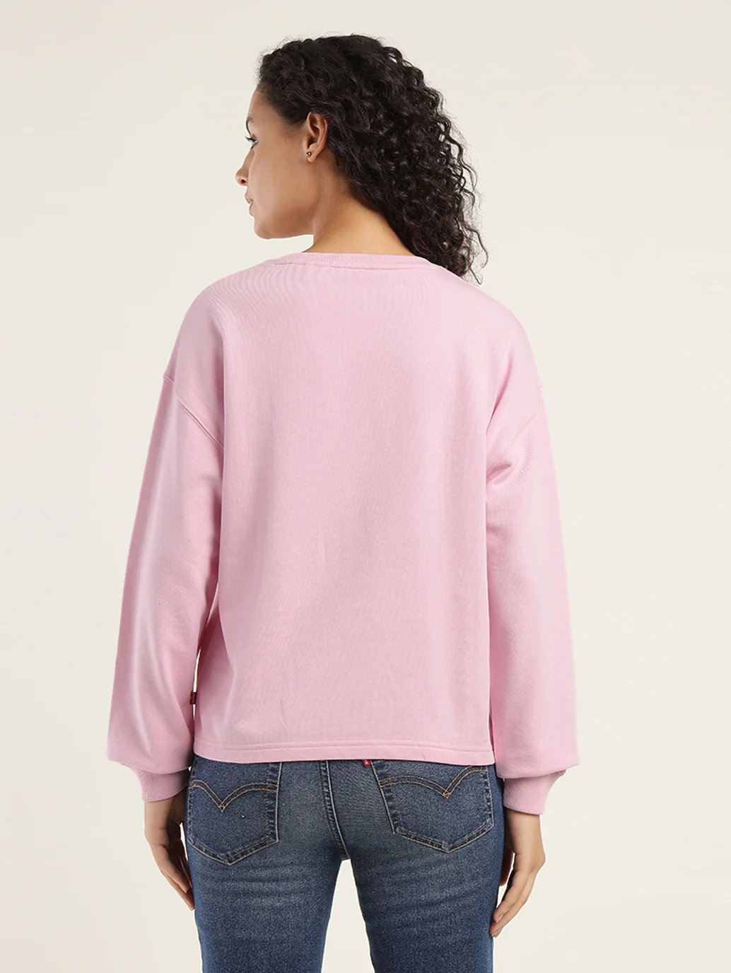 Women's Graphic Pink Crew Neck Sweatshirt - Image 3