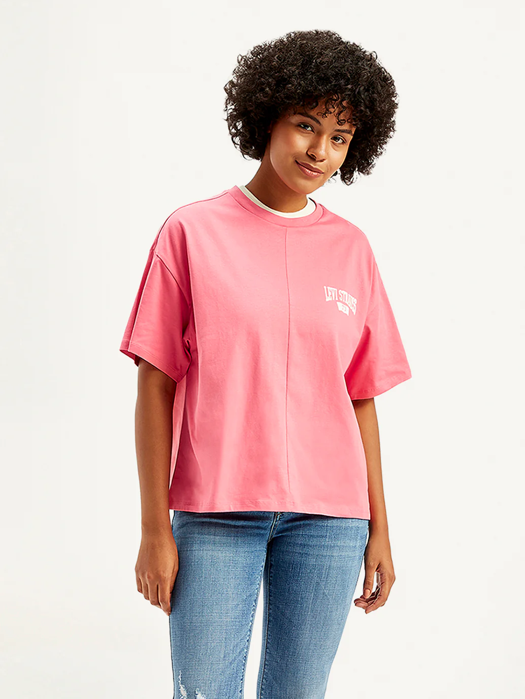 Women's Solid Loose Fit T-Shirt - Image 3