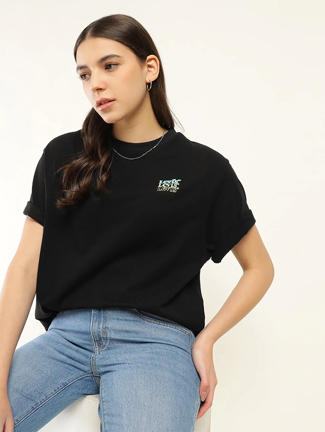 Women's Typographic Oversized T-Shirt - Image 2