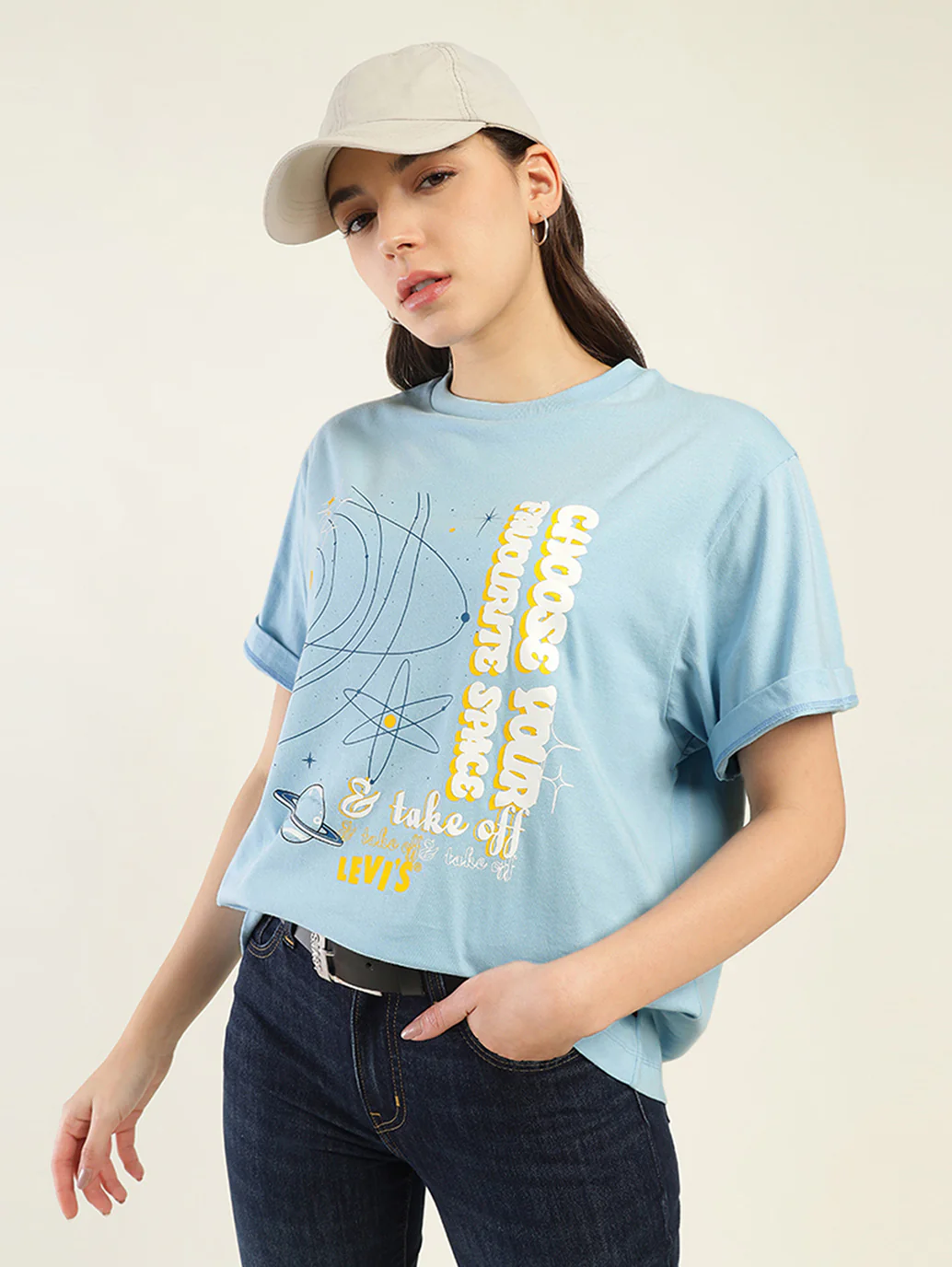 Women's Graphic Print Oversized T-Shirt - Image 3