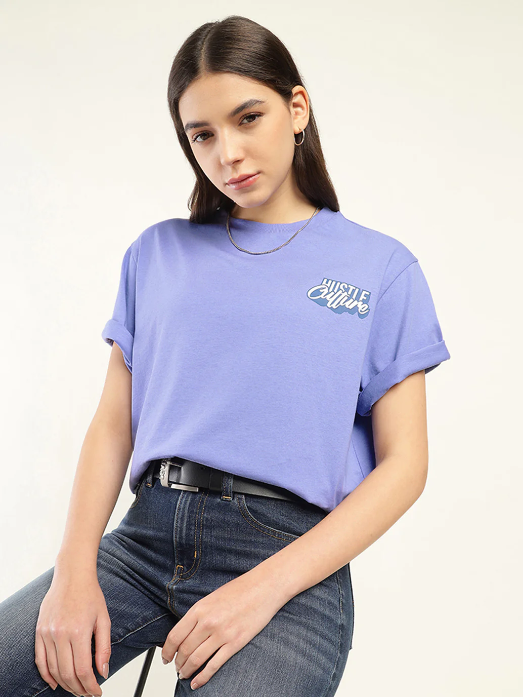 Women's Typographic Oversized T-Shirt