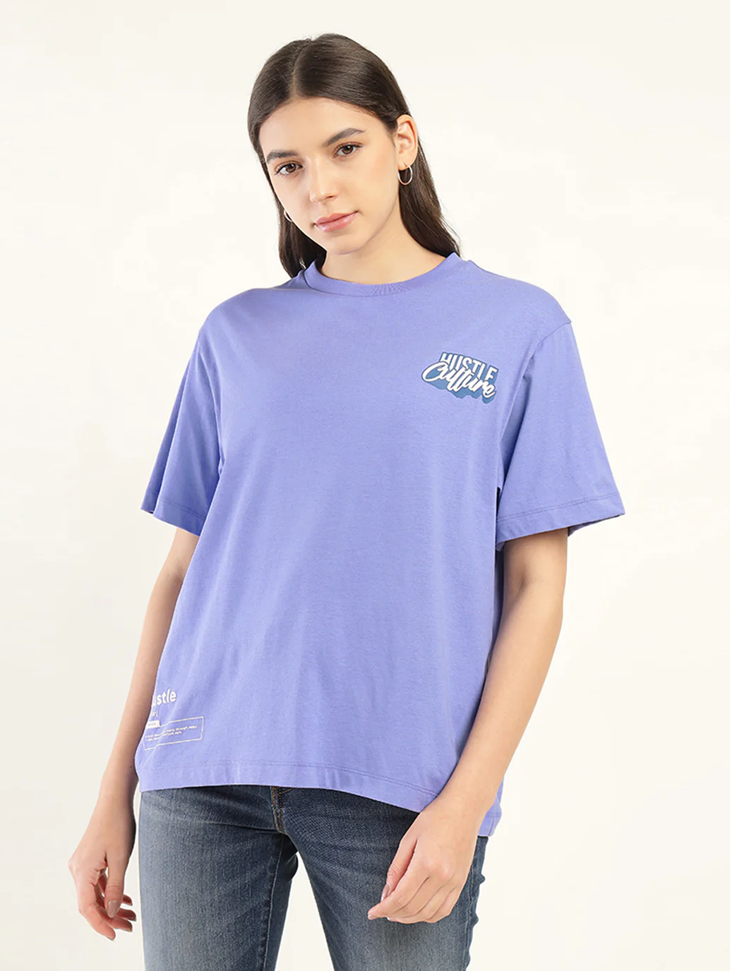 Women's Typographic Oversized T-Shirt - Image 2