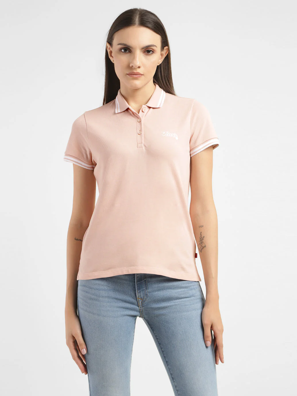 Women's Solid Polo T-shirt