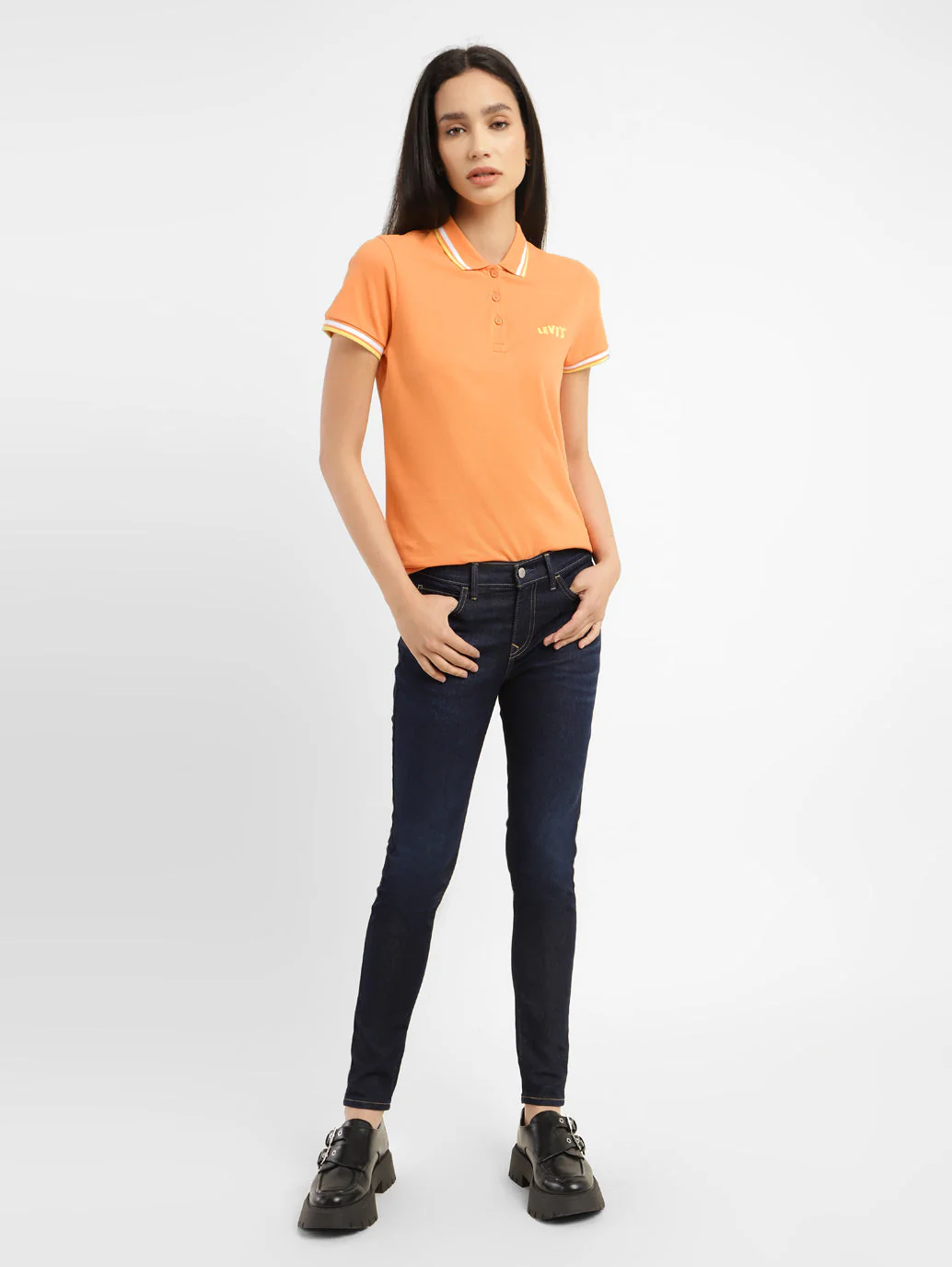 Women's Solid Polo T-shirt - Image 2