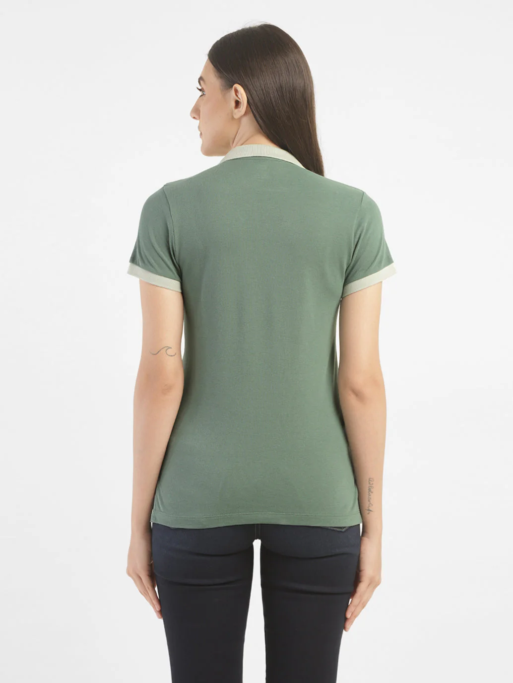 Women's Solid Polo T shirt - Image 3