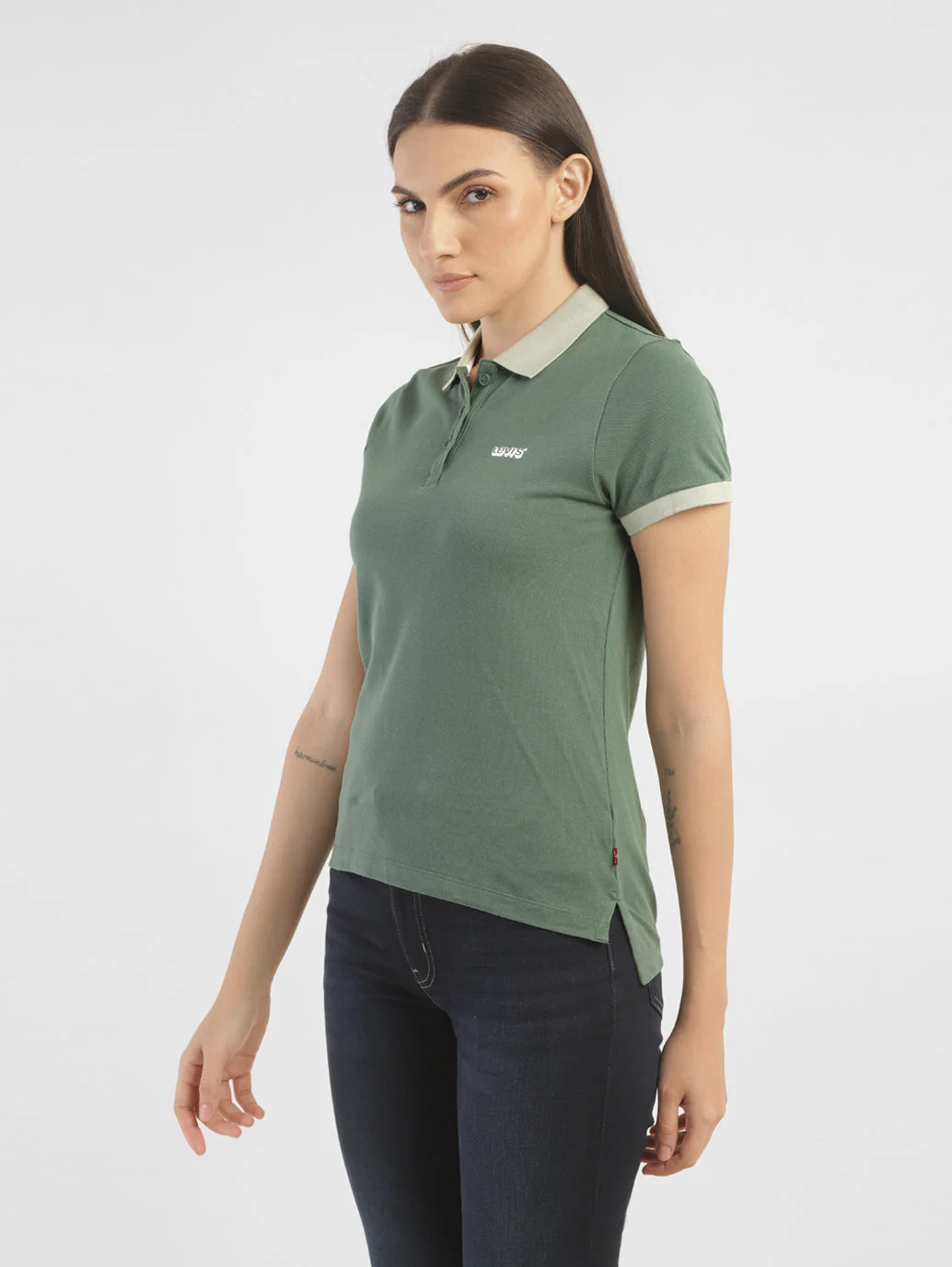Women's Solid Polo T shirt - Image 4