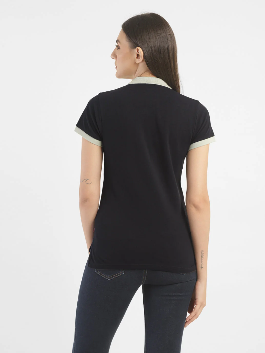 Women's Solid Polo T shirt - Image 3