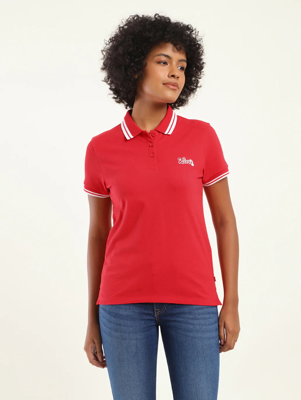 Women's Solid Polo T-Shirt - Image 3