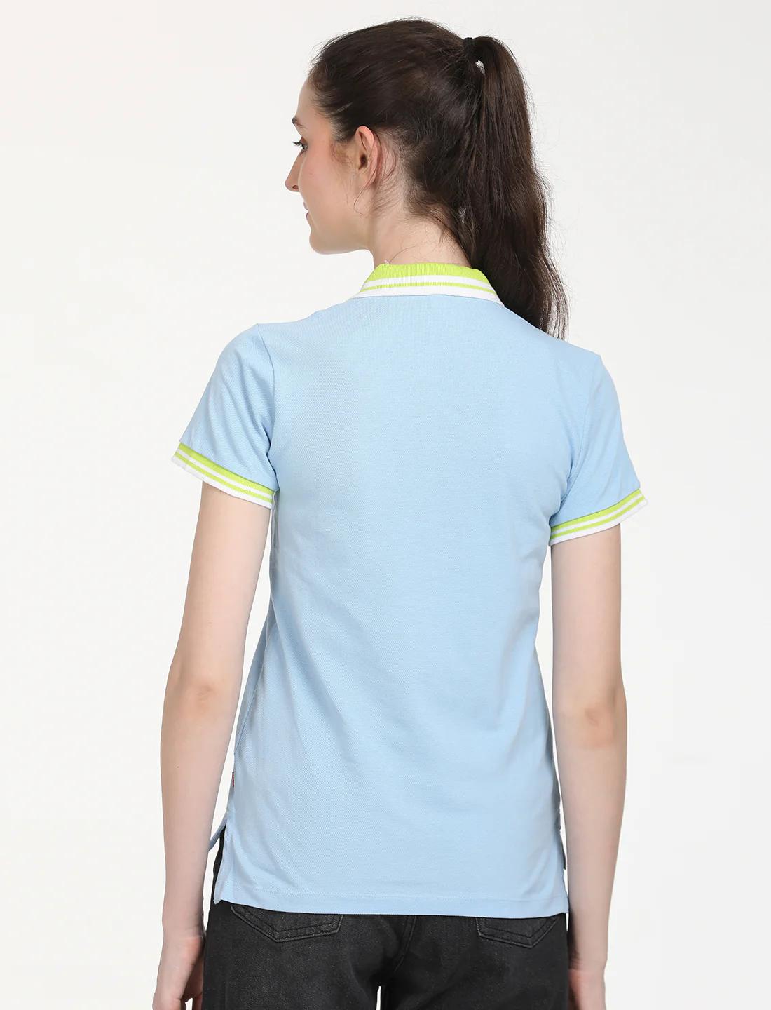 Women's Solid Polo T-Shirt - Image 3
