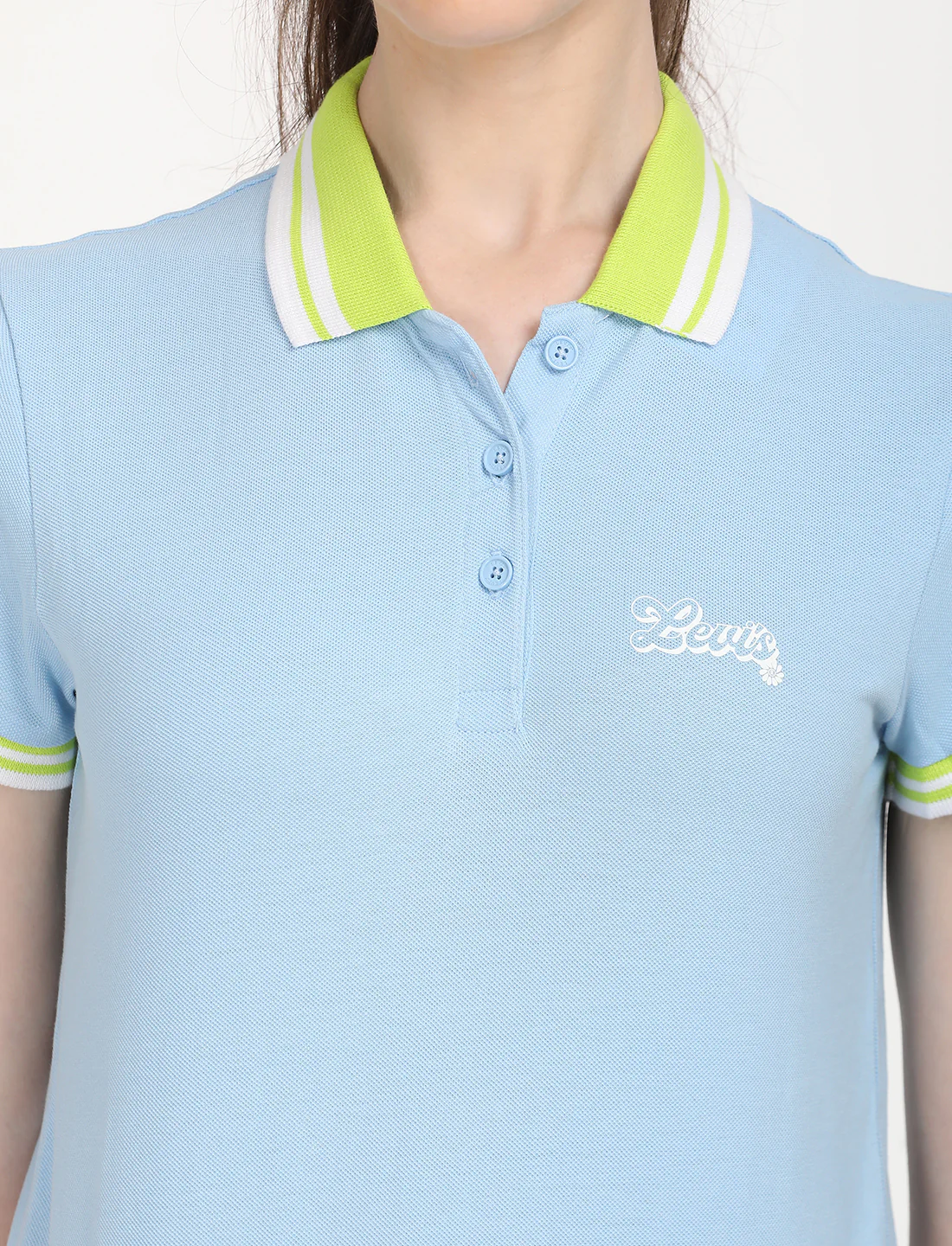 Women's Solid Polo T-Shirt - Image 4