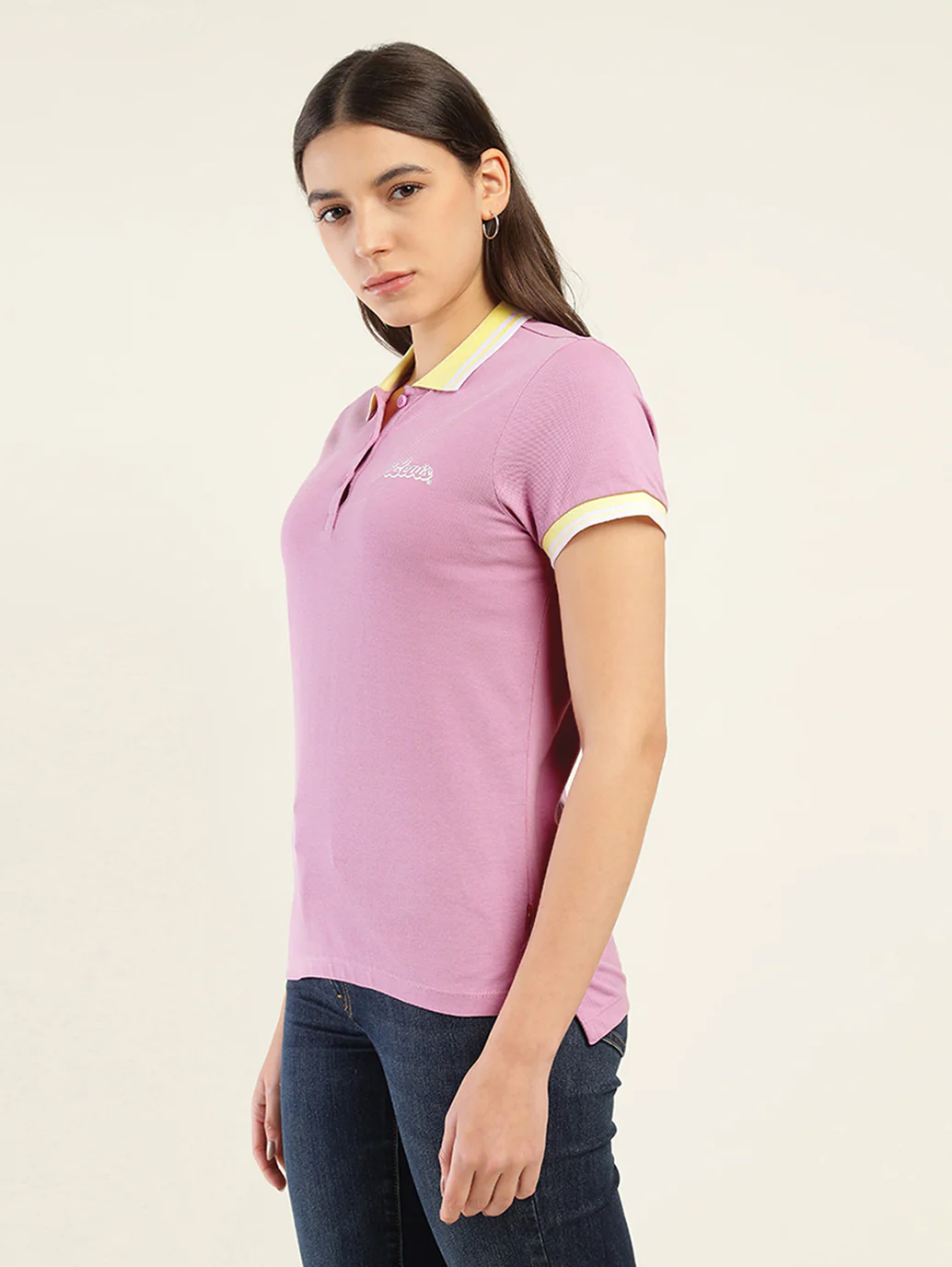Women's Solid Polo T-Shirt - Image 5