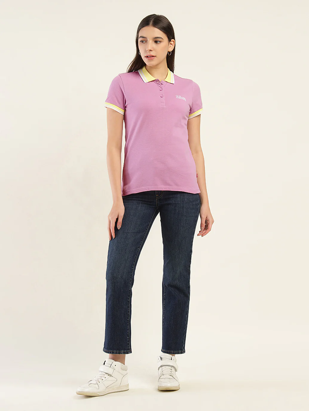 Women's Solid Polo T-Shirt - Image 6