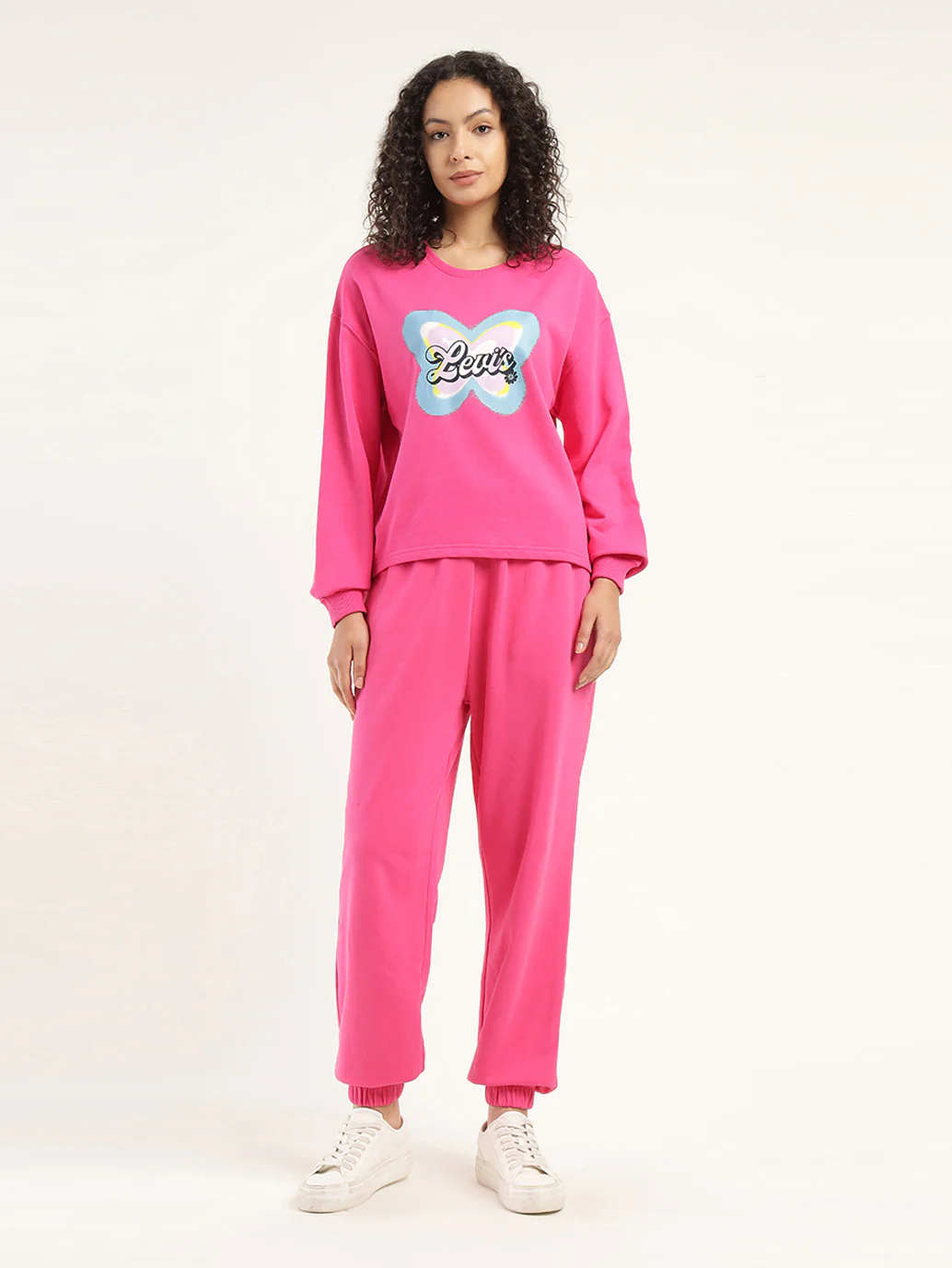Women's Graphic Pink Crew Neck Sweatshirt - Image 6