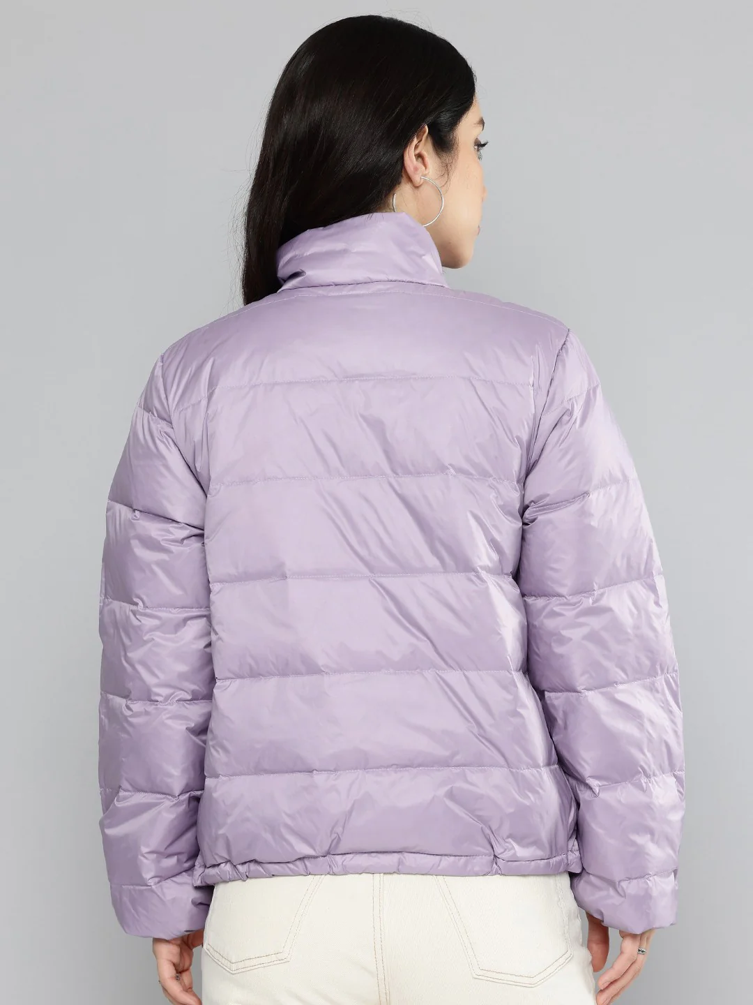 Women's Solid Purple Jacket - Image 2