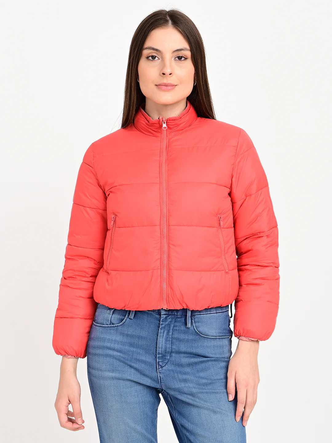 Women's Solid Regular Fit Jacket - Image 2
