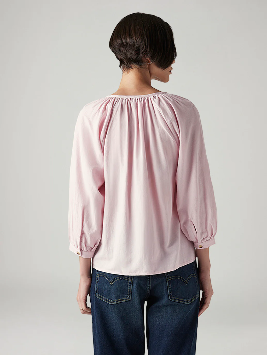 Women's Solid Regular Fit Linen Top - Image 3