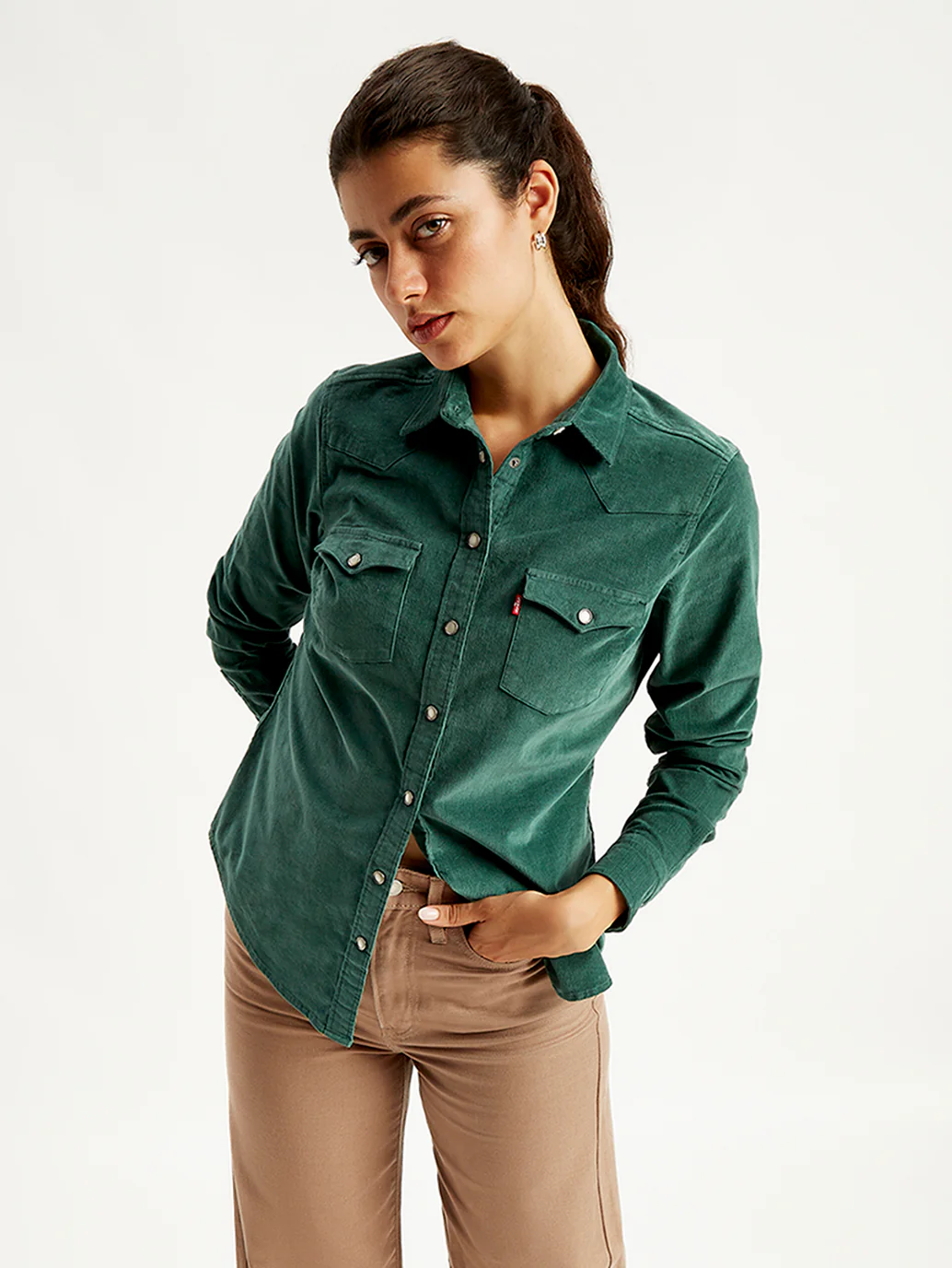 Women's Solid Regular Fit Shirt - Image 2
