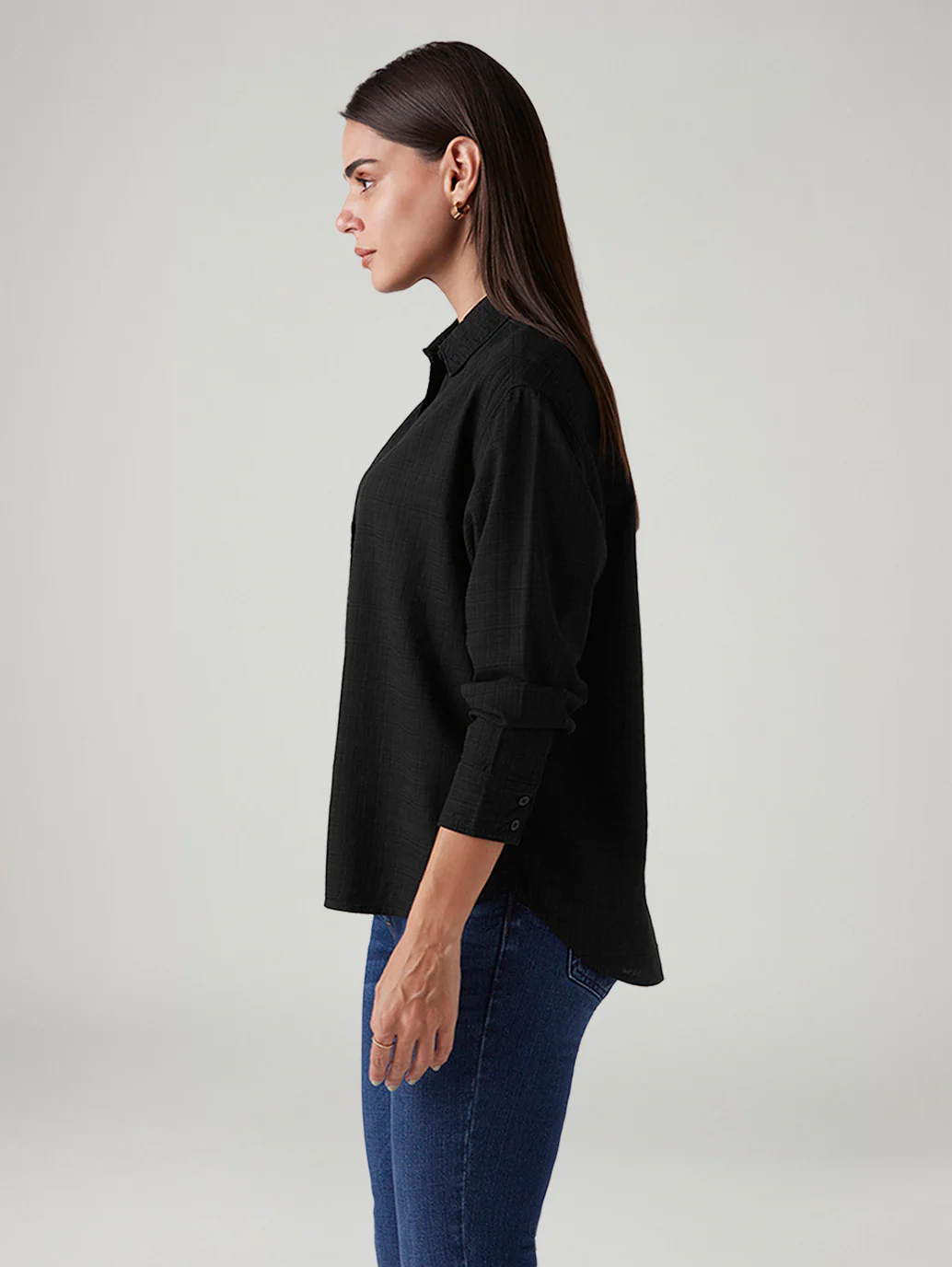 Women's Solid Relaxed Fit Shirt - Image 5