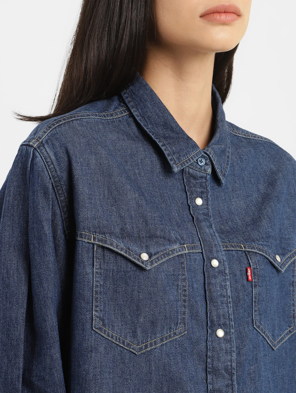 Women's Solid Oversized Shirt - Image 5
