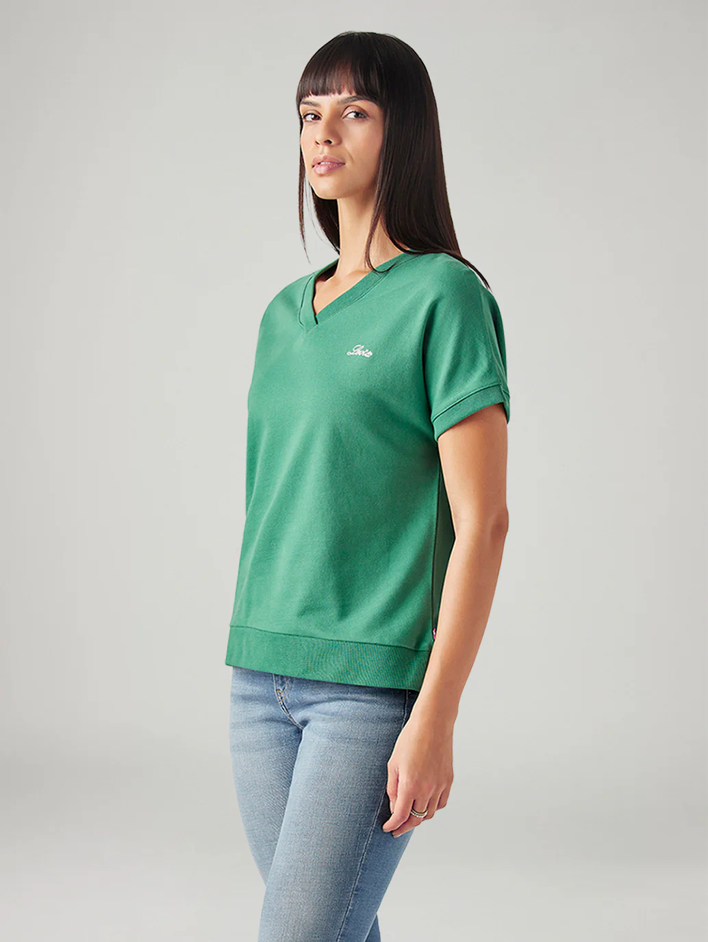 Women's Solid Relaxed Fit T-Shirt - Image 4