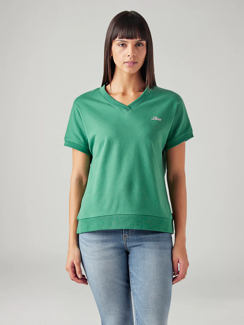 Women's Solid Relaxed Fit T-Shirt - Image 5