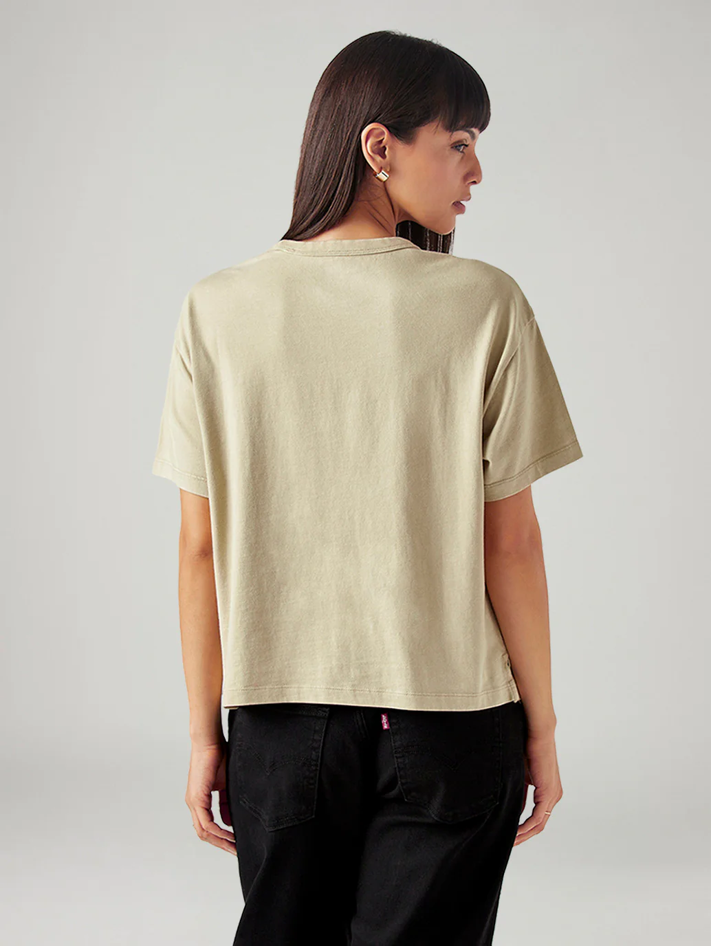 Women's Solid Relaxed Fit T-Shirt - Image 3