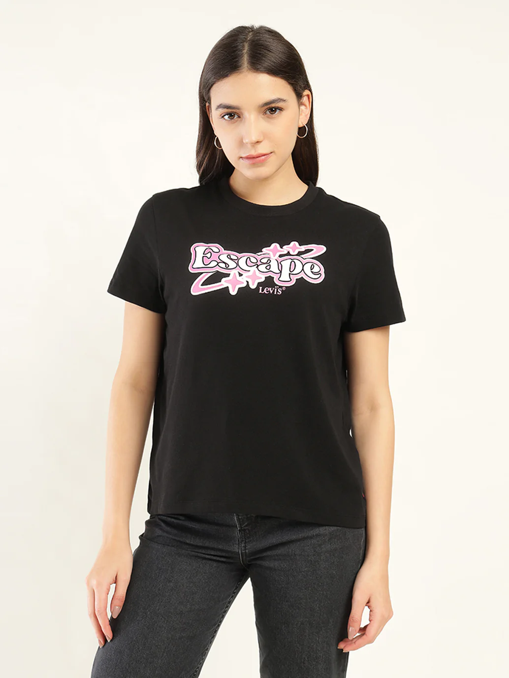 Women's Typography Relaxed Fit T-Shirt - Image 2