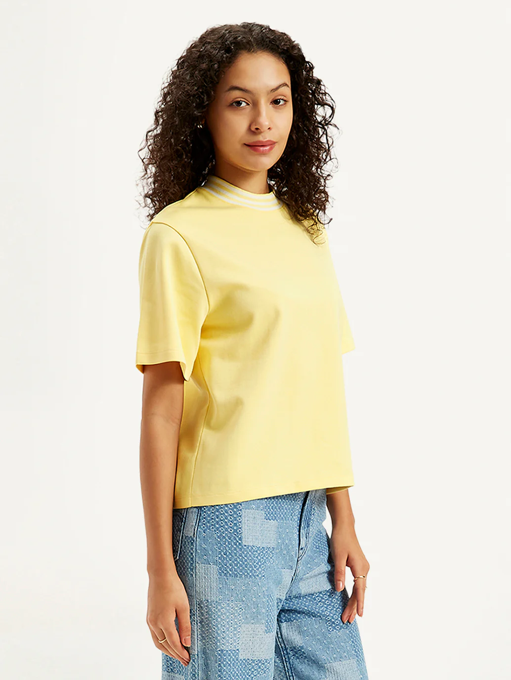 Women's Solid Relaxed Fit T-Shirt - Image 4