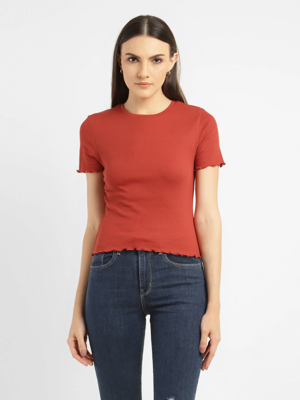Women's Solid Round Neck Top - Image 2
