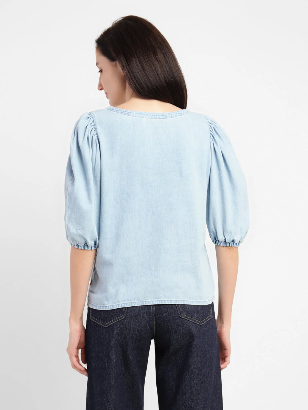 Women's Solid Round Neck Top - Image 3