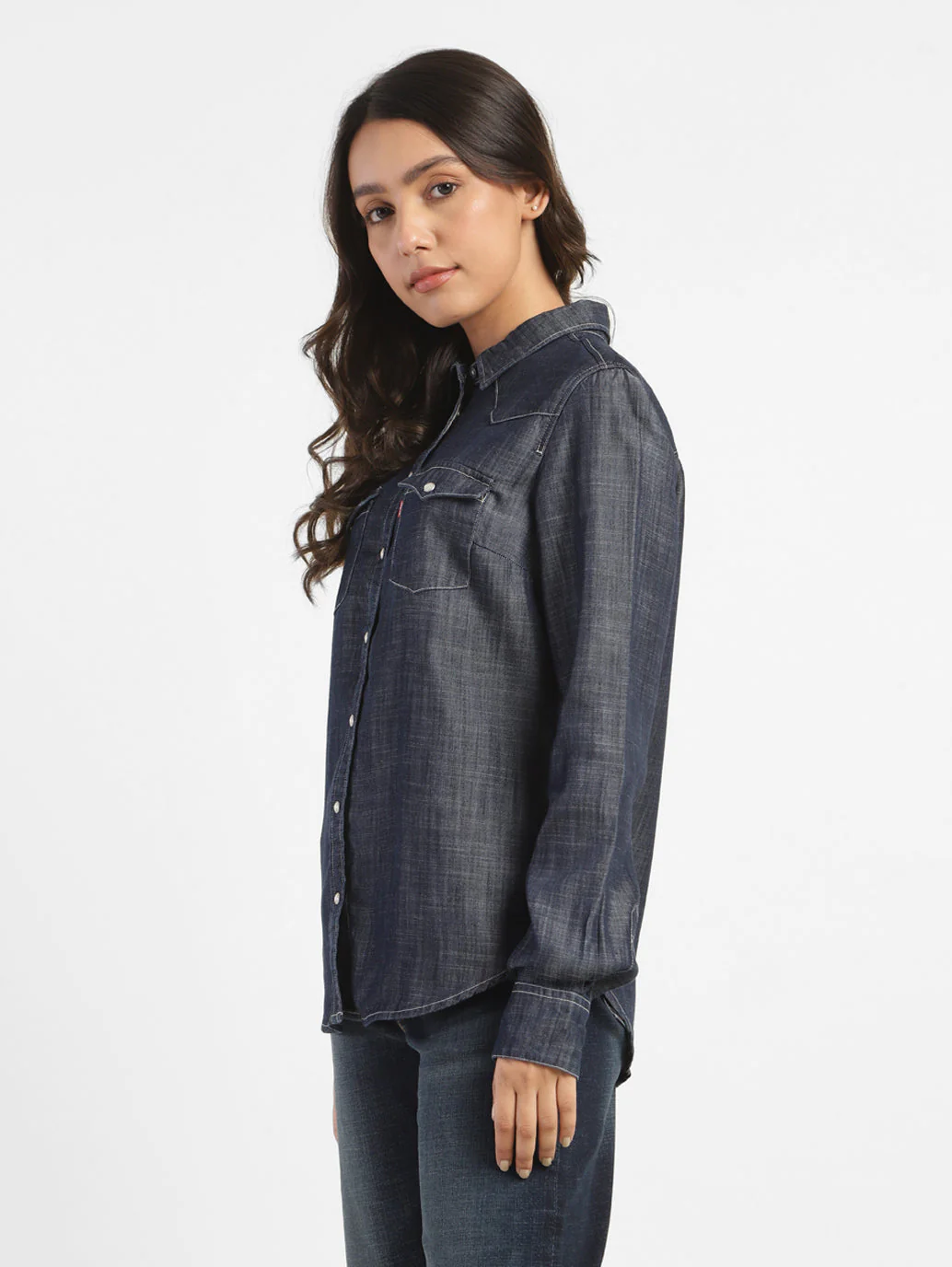 Women's Solid Shirt Collar Shirt - Image 4