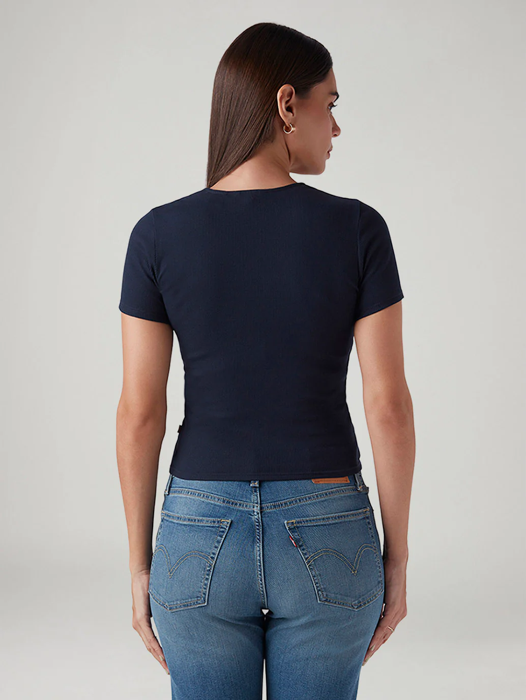 Women's Solid Slim Fit Ribbed Top - Image 3