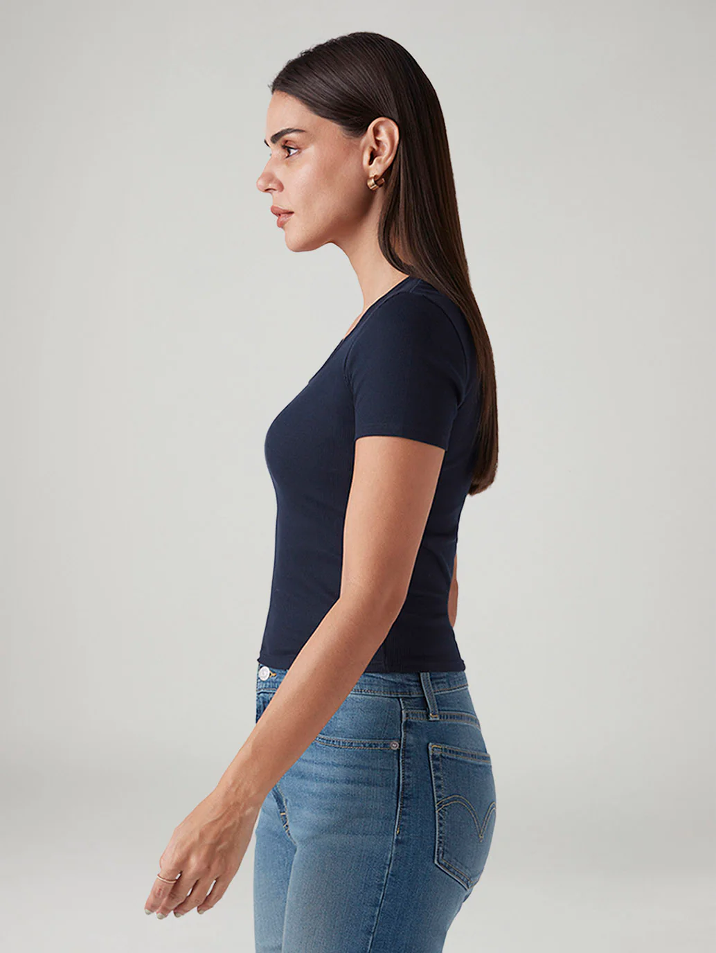 Women's Solid Slim Fit Ribbed Top - Image 5