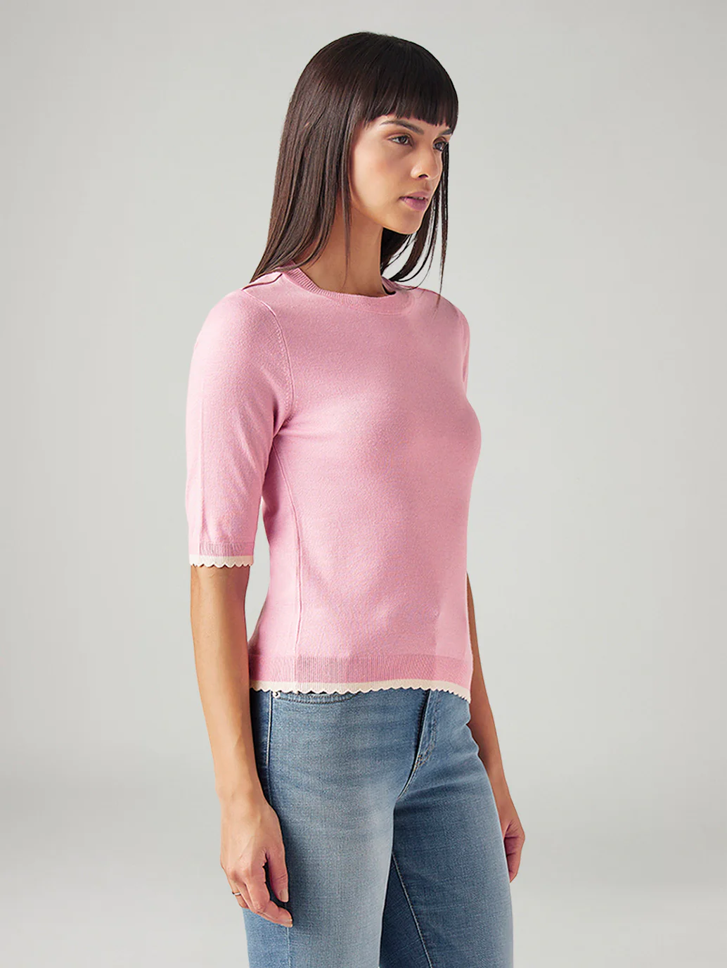 Women's Solid Slim Fit T-Shirt - Image 3