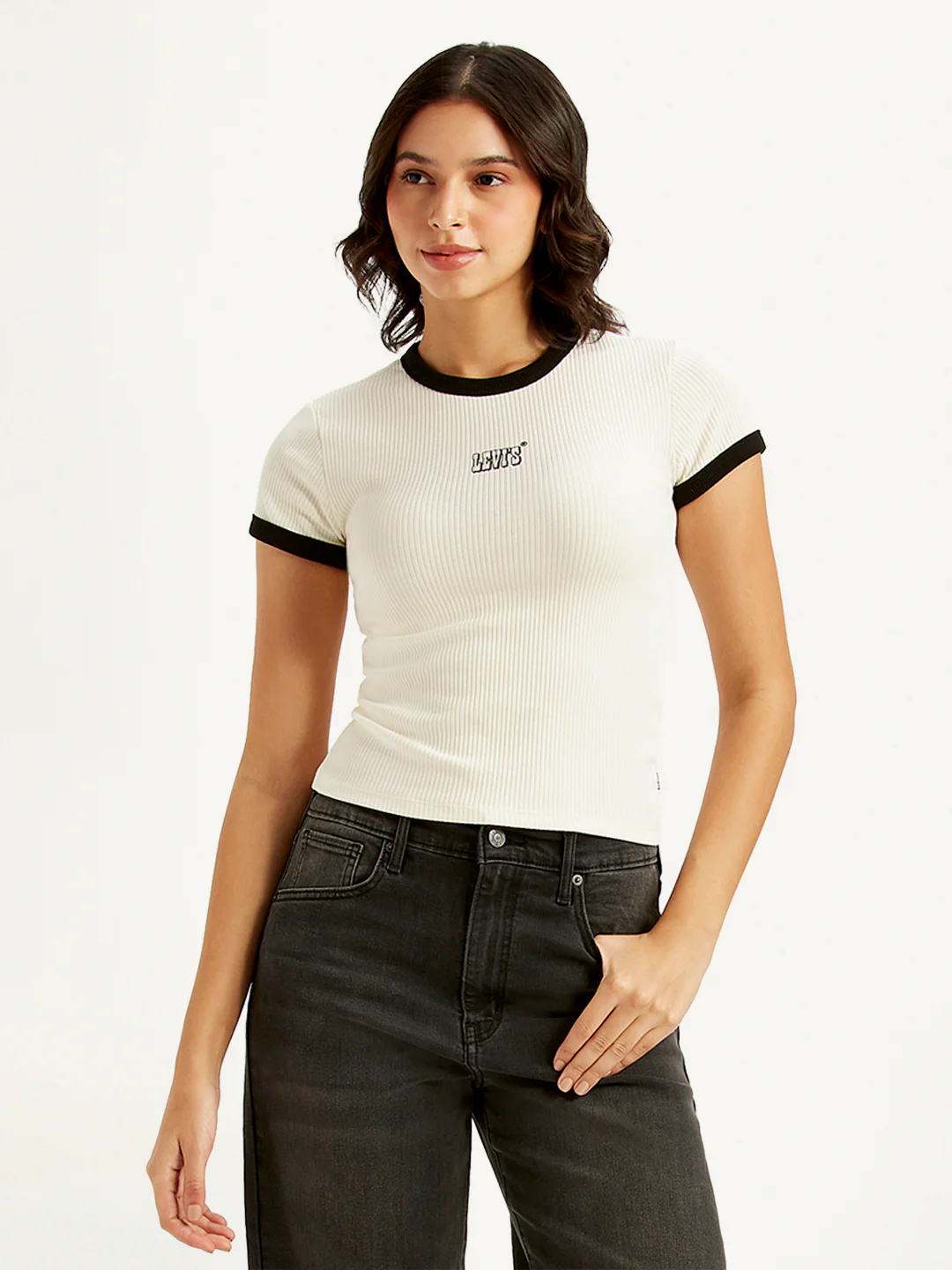 Women's Brand Logo Slim Fit T-Shirt